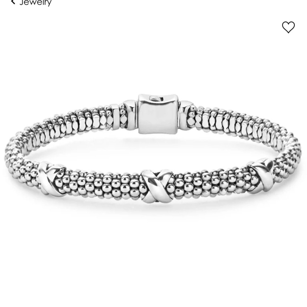 LAGOS “New Never Been Worn” Three Station X Caviar Bracelet, Size Small